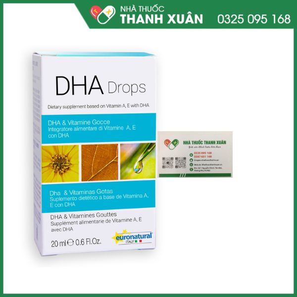 Euronatural DHA Drops - Bổ sung DHA, Vitamin A, Vitamin E cho cơ thể